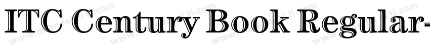 ITC Century Book Regular字体转换